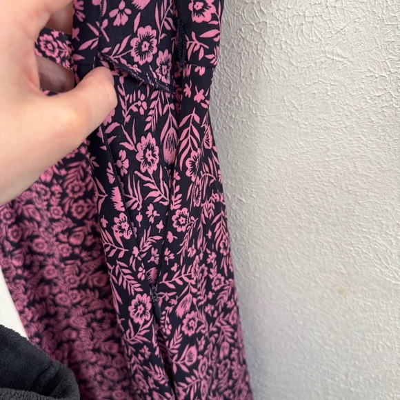 Nanette Lepore Navy and Dusty Pink Floral Feminine Dress Size 10 - Picture 8 of 11